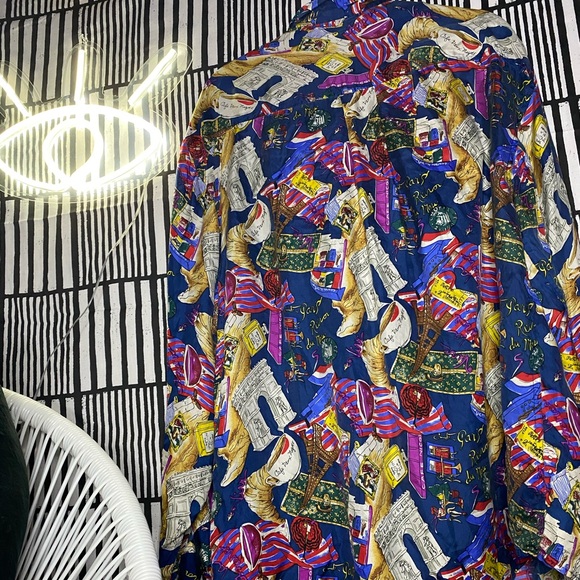 Vintage Abstract print oversized blouse - Picture 3 of 5